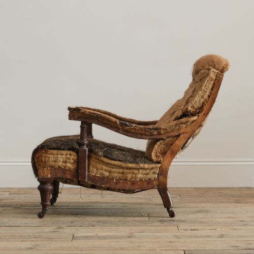 19TH CENTURY HOWARD STYLE OPEN ARMCHAIR - ADDITIONAL PHOTO 6