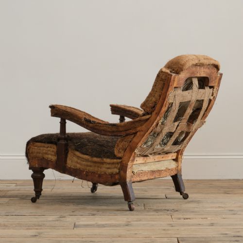 19TH CENTURY HOWARD STYLE OPEN ARMCHAIR - ADDITIONAL PHOTO 7