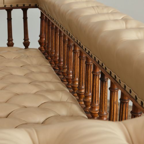 LARGE 19TH CENTURY OPEN ARM SOFA - ADDITIONAL PHOTO 10