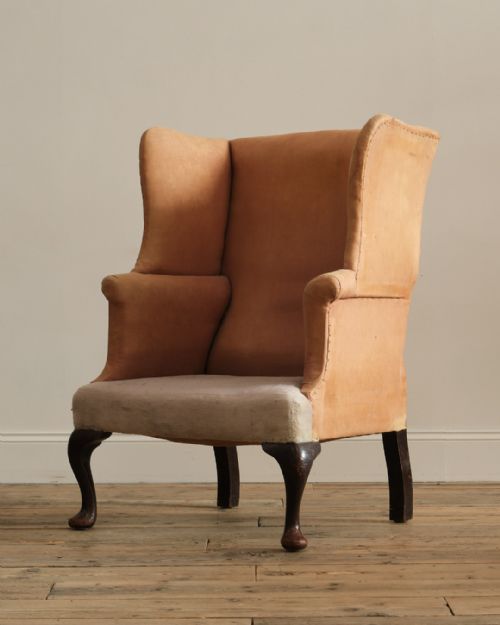19TH CENTURY COUNTRY HOUSE WINGBACK ARMCHAIR - ADDITIONAL PHOTO 5