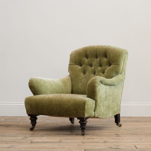 19TH CENTURY HOWARD SONS STYLE 'BRIDGEWATER' ARMCHAIR - ADDITIONAL PHOTO 2