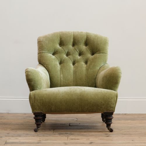 19TH CENTURY HOWARD SONS STYLE 'BRIDGEWATER' ARMCHAIR - ADDITIONAL PHOTO 3