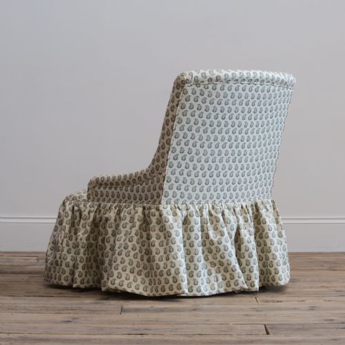 19TH CENTURY NURSING CHAIR IN HOWE 36 BOURNE STREET LINEN - ADDITIONAL PHOTO 3