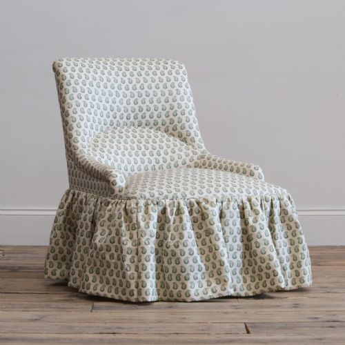 19TH CENTURY NURSING CHAIR IN HOWE 36 BOURNE STREET LINEN - ADDITIONAL PHOTO 4