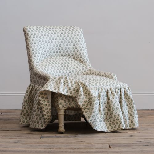 19TH CENTURY NURSING CHAIR IN HOWE 36 BOURNE STREET LINEN - ADDITIONAL PHOTO 6