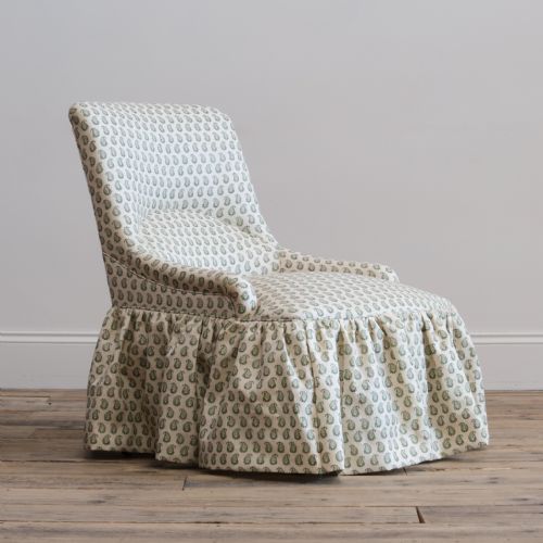 19TH CENTURY NURSING CHAIR IN HOWE 36 BOURNE STREET LINEN - ADDITIONAL PHOTO 7