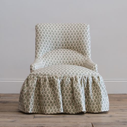 19TH CENTURY NURSING CHAIR IN HOWE 36 BOURNE STREET LINEN - ADDITIONAL PHOTO 8