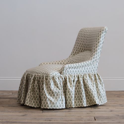 19TH CENTURY NURSING CHAIR IN HOWE 36 BOURNE STREET LINEN - ADDITIONAL PHOTO 9