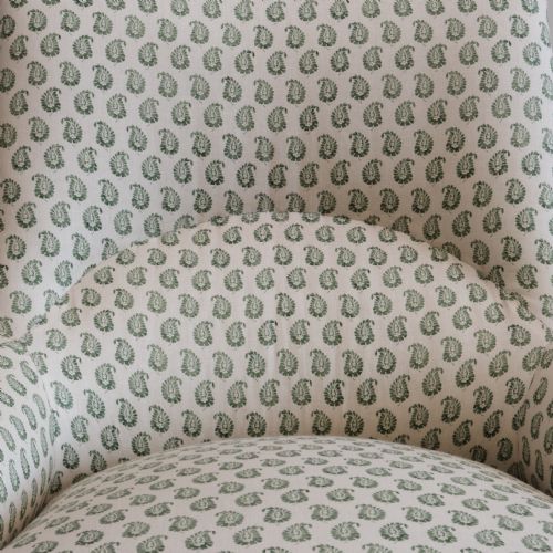 19TH CENTURY NURSING CHAIR IN HOWE 36 BOURNE STREET LINEN - ADDITIONAL PHOTO 14