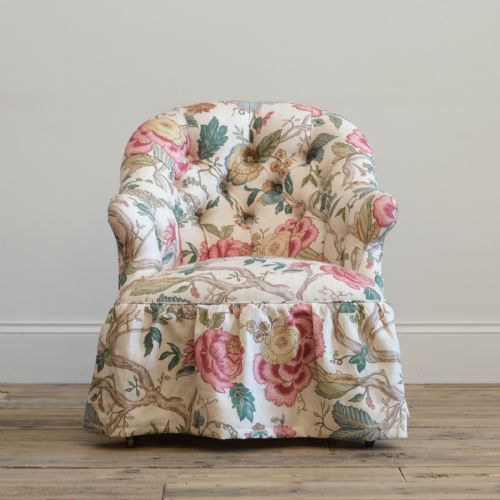 HOLLAND AND SONS TUB ARMCHAIR IN COLFAX FOWLER LINEN - ADDITIONAL PHOTO 1