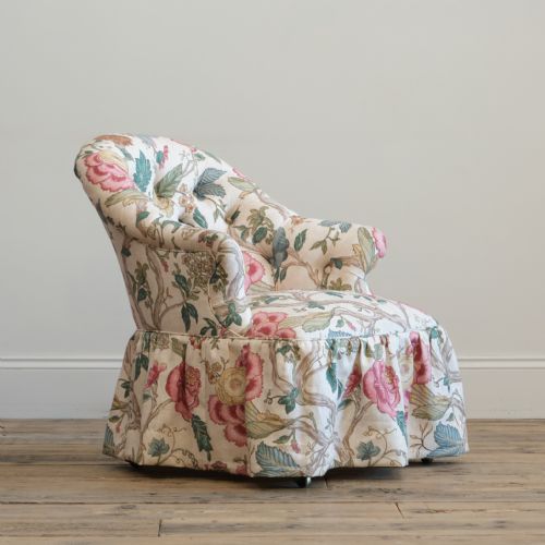 HOLLAND AND SONS TUB ARMCHAIR IN COLFAX FOWLER LINEN - ADDITIONAL PHOTO 2