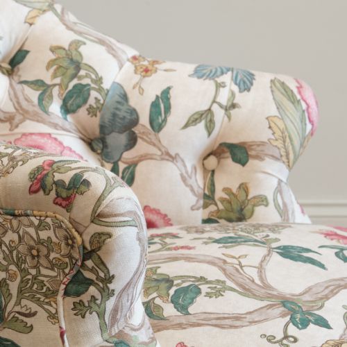 HOLLAND AND SONS TUB ARMCHAIR IN COLFAX FOWLER LINEN - ADDITIONAL PHOTO 12