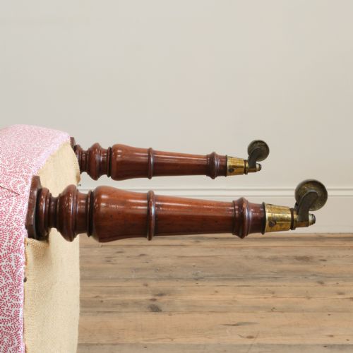 MID 19TH CENTURY SLIPPER CHAIR IN SOANE BRITAIN COTTON - ADDITIONAL PHOTO 9