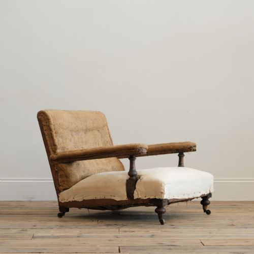 19TH CENTURY HOWARD STYLE OPEN ARMCHAIR C1860 - ADDITIONAL PHOTO 1