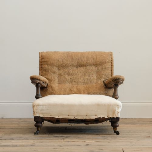 19TH CENTURY HOWARD STYLE OPEN ARMCHAIR C1860 - ADDITIONAL PHOTO 2