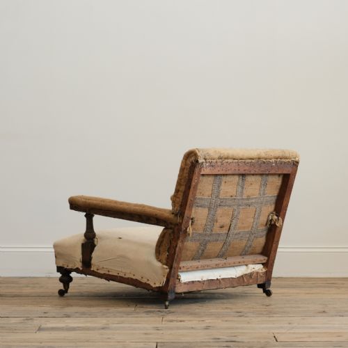 19TH CENTURY HOWARD STYLE OPEN ARMCHAIR C1860 - ADDITIONAL PHOTO 3