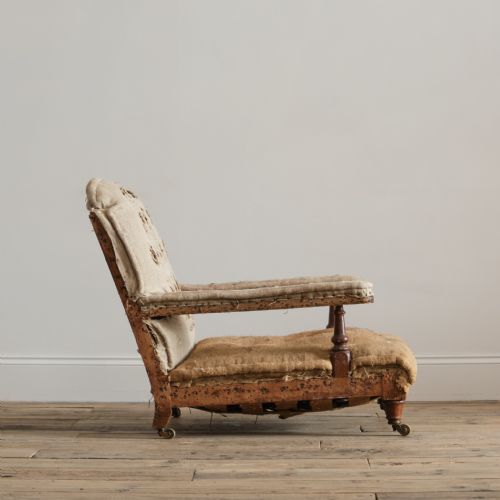 19TH CENTURY OPEN ARMCHAIR BY ROBERTSON COLEMAN - ADDITIONAL PHOTO 2