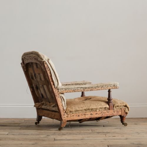 19TH CENTURY OPEN ARMCHAIR BY ROBERTSON COLEMAN - ADDITIONAL PHOTO 3