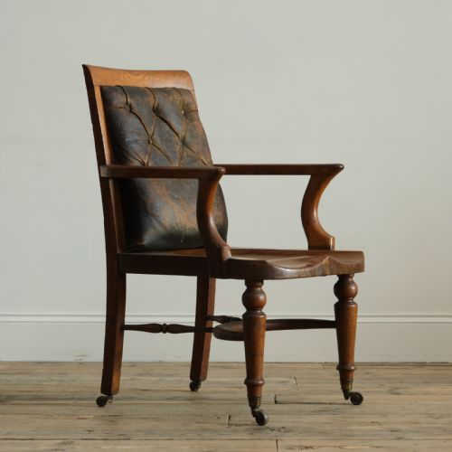 19TH CENTURY DESK CHAIR BY JAMES SHOOLBRED - ADDITIONAL PHOTO 1