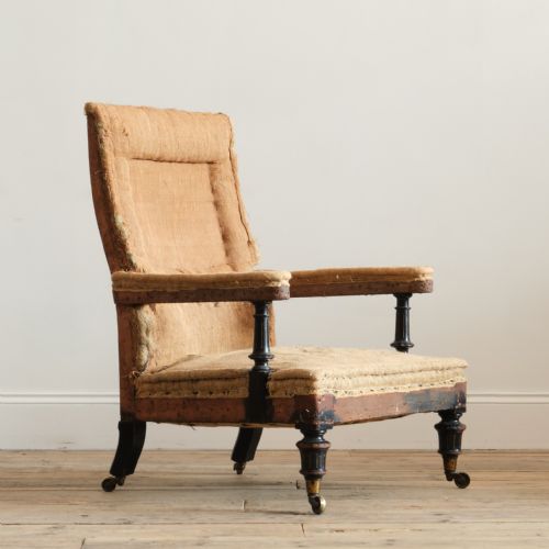MID 19TH CENTURY OPEN ARMCHAIR ATTR' GILLOWS - ADDITIONAL PHOTO 1
