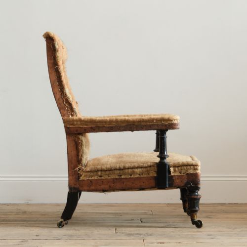 MID 19TH CENTURY OPEN ARMCHAIR ATTR' GILLOWS - ADDITIONAL PHOTO 2