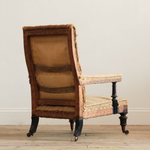 MID 19TH CENTURY OPEN ARMCHAIR ATTR' GILLOWS - ADDITIONAL PHOTO 3