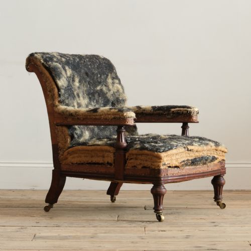 mid 19th century open armchair by holland and sons - CATEGORY: ANTIQUE CHAIRS - DATED 1860