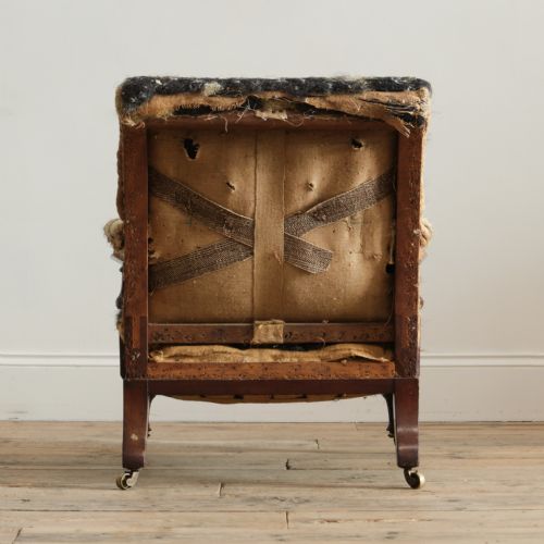 MID 19TH CENTURY OPEN ARMCHAIR BY HOLLAND AND SONS - ADDITIONAL PHOTO 4