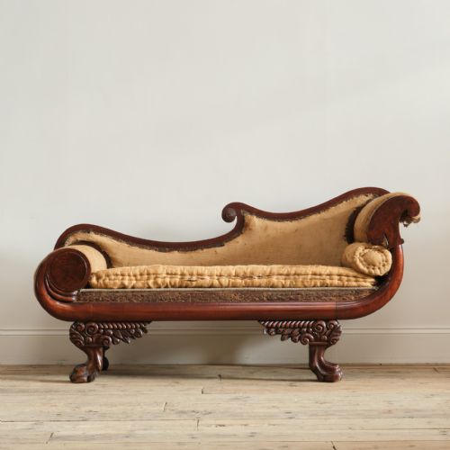 american regency recamier chaise longue c1825 - CATEGORY: ANTIQUE SOFAS - DATED REGENCY