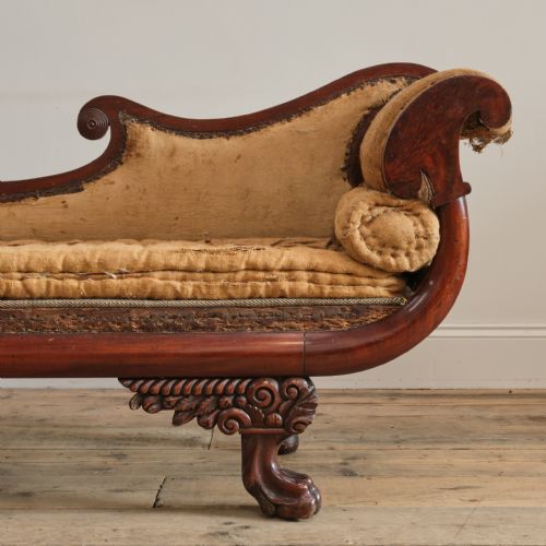 AMERICAN REGENCY RECAMIER CHAISE LONGUE C1825 - ADDITIONAL PHOTO 9