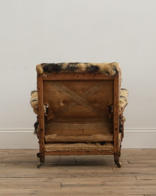HOWARD AND SONS OPEN ARMCHAIR C1860 - ADDITIONAL PHOTO 8