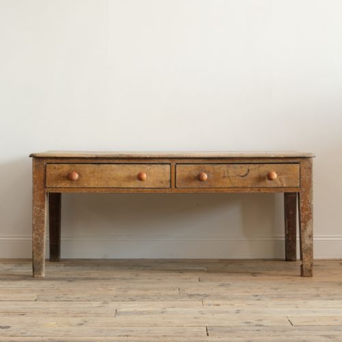 GEORGIAN PINE SCULLERY TABLE IN ORIGINAL PAINT - ADDITIONAL PHOTO 1