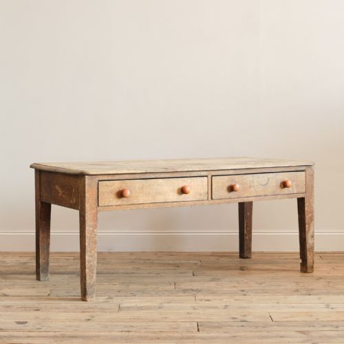 GEORGIAN PINE SCULLERY TABLE IN ORIGINAL PAINT - ADDITIONAL PHOTO 9