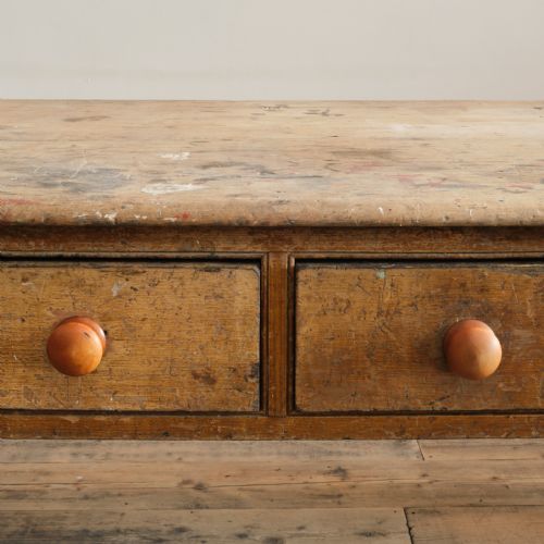 GEORGIAN PINE SCULLERY TABLE IN ORIGINAL PAINT - ADDITIONAL PHOTO 14