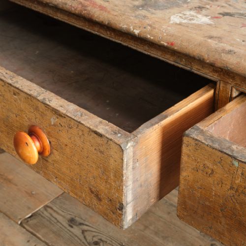 GEORGIAN PINE SCULLERY TABLE IN ORIGINAL PAINT - ADDITIONAL PHOTO 20