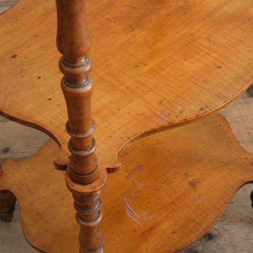 19TH CENTURY SATIN BIRCH 3 TIER WHATNOT - ADDITIONAL PHOTO 1