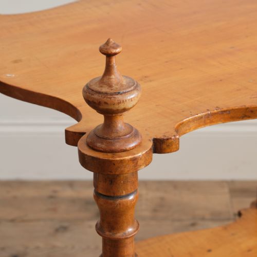 19TH CENTURY SATIN BIRCH 3 TIER WHATNOT - ADDITIONAL PHOTO 3