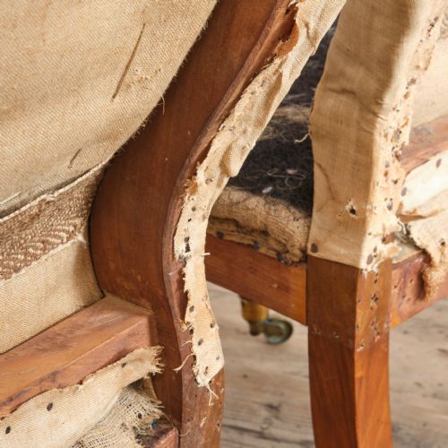 PAIR OF MID 19TH CENTURY SLIPPER CHAIRS C1840 - ADDITIONAL PHOTO 5
