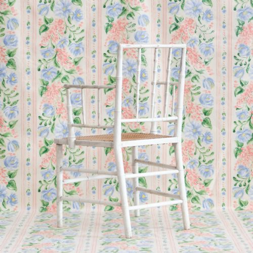 19TH CENTURY FAUX BAMBOO ARMCHAIR IN LATER PAINT - ADDITIONAL PHOTO 3