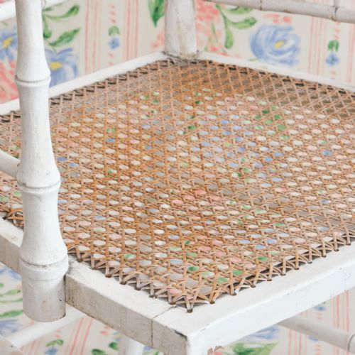 19TH CENTURY FAUX BAMBOO ARMCHAIR IN LATER PAINT - ADDITIONAL PHOTO 8