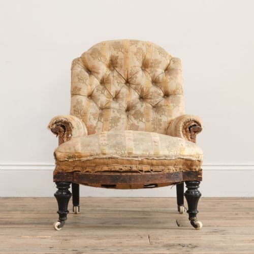 SMALL 19TH CENTURY BEDROOM ARMCHAIR - ADDITIONAL PHOTO 1