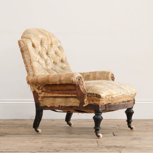 SMALL 19TH CENTURY BEDROOM ARMCHAIR - ADDITIONAL PHOTO 3