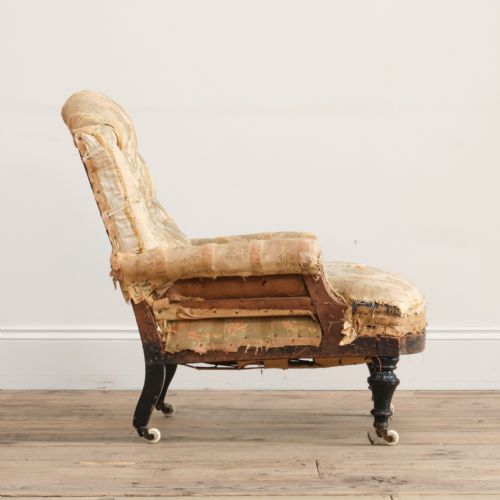 SMALL 19TH CENTURY BEDROOM ARMCHAIR - ADDITIONAL PHOTO 4