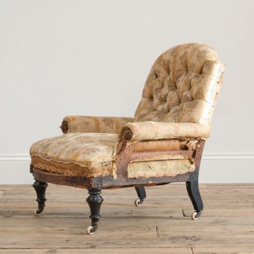 SMALL 19TH CENTURY BEDROOM ARMCHAIR - ADDITIONAL PHOTO 9