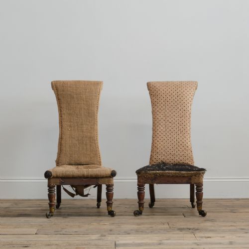 pair of regency simulated rosewood slipper side chairs - CATEGORY: ANTIQUE CHAIRS - DATED REGENCY