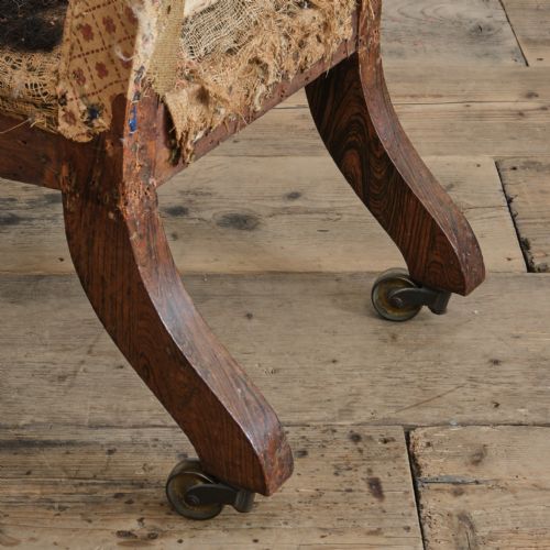PAIR OF REGENCY SIMULATED ROSEWOOD SLIPPER SIDE CHAIRS - ADDITIONAL PHOTO 3