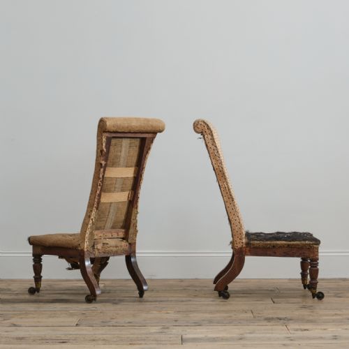 PAIR OF REGENCY SIMULATED ROSEWOOD SLIPPER SIDE CHAIRS - ADDITIONAL PHOTO 4