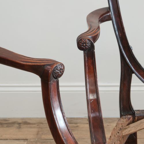 PAIR OF GEORGE III HEPPELWHITE MAHOGANY CARVER CHAIRS - ADDITIONAL PHOTO 6