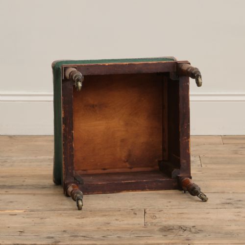 WILLIAM IV FOOTSTOOL IN SIMULATED ROSEWOOD AND NEEDLEWORK TOP - ADDITIONAL PHOTO 2