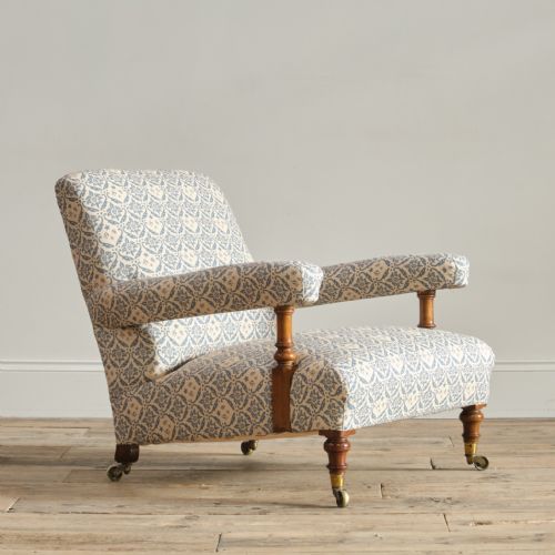 early howard and sons open armchair - CATEGORY: ANTIQUE CHAIRS - DATED 1860